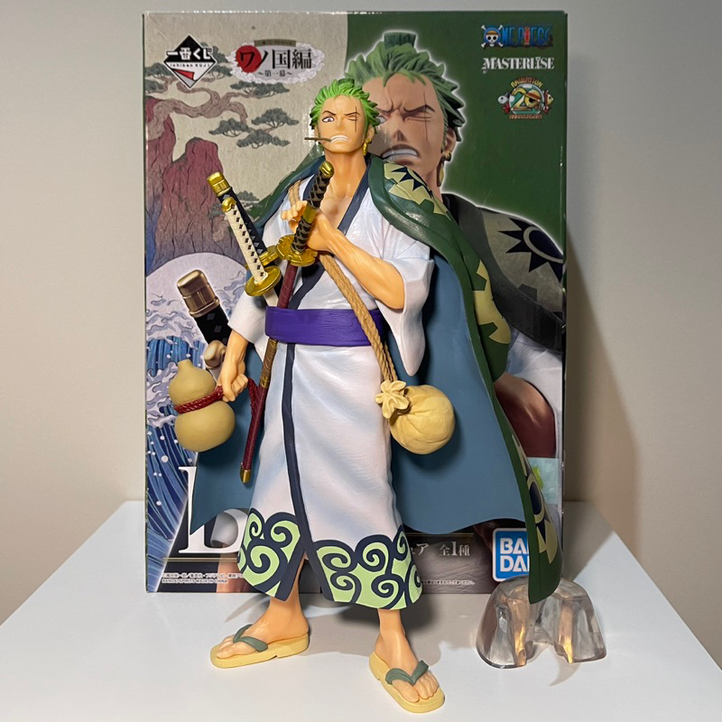 โมเดล ฟิกเกอร์ วันพีช โซโลวาโนะ โซโลน้ำเต้า จับสลาก ของแท้ 100% Ichiban Kuii MASTERLISE Zoro Wano Mo