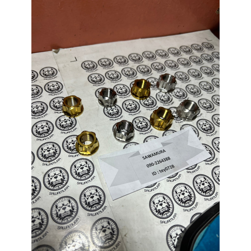 SR400 น็อตแกนล้อหน้าหลังและแกนสวิงอาร์มแต่ง SR400 SR500 SR400FI sr400 sr500 sr400fi - รูปที่ 4