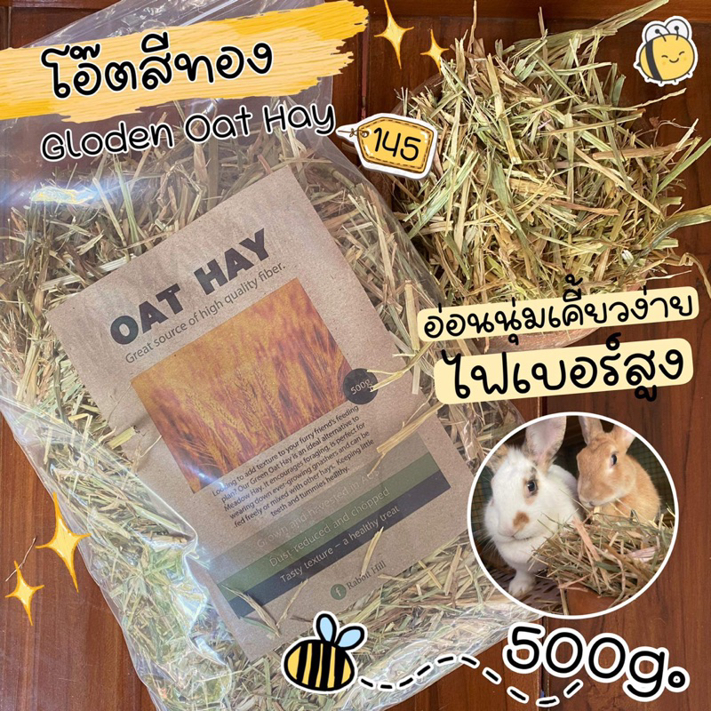 OAT HAY โอ๊ตสีทองสำหรับสัตว์ฟันแทะ กระต่าย ชินชิล่า