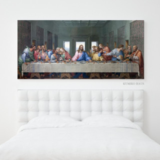 พร้อมส่ง 💥 กรอบรูป รูปภาพติดผนัง แต่งห้อง The Last Supper 40 x 80 cm. กรอบลอย