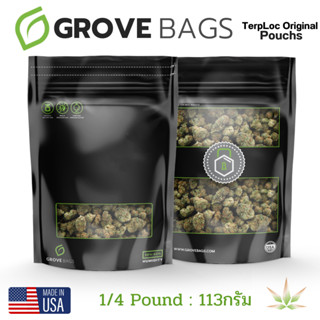 ￼ถุงบ่ม GROVE BAGS TerpLoc Window 1/4 Pound ขนาด 1/4 ปอนด์ 113 กรัม