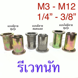 รีเวทนัท หัวน็อตรีเวท M3-M10