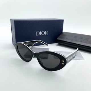 CHRISTIAN DIOR PACIFIC  B1U 30B053 GLOBAL EYES SUNGLASSES BLACK แว่นกันแดดแบรนด์คริสเตียนดิออร์ ทรงแคทอาย สีดำ ดาว