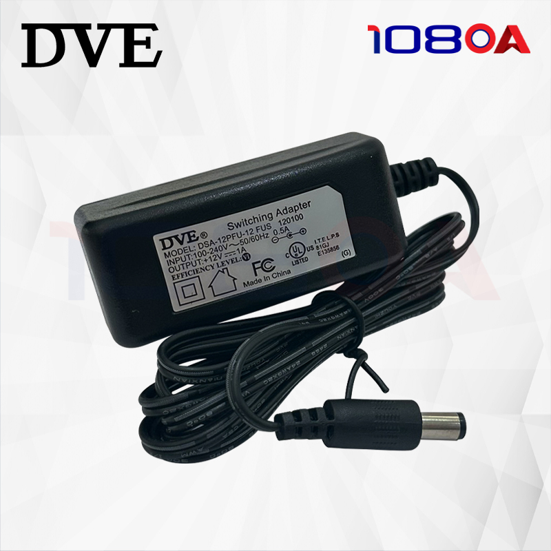 Adapter กล้องวงจรปิด DVE แท้ 100% 12V 1A รุ่น DSA-12PFU-12 FUS 120100