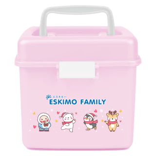 ☃️ Eskimo กล่องเก็บของ ที่ใส่ของ กล่องเก็บของน่ารัก อเนกประสงค์ กล่องหูหิ้ว ฝาล็อค สำหรับใส่ของ LC6