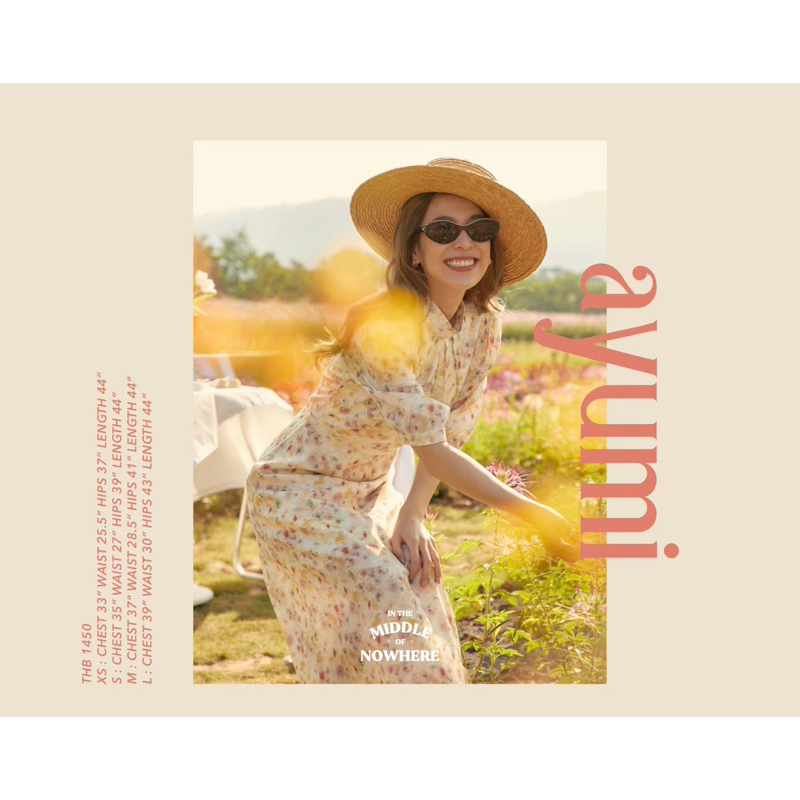 ส่งต่อ Ayumi Dress Spring field size M (lookbooklookbook) 🌷