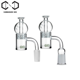 Small Cup/ Adapter บ้องแก้ว Quartz Banger with helix function cap 14mm แจกันแก้ว QN87