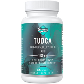 Genogna TUDCA 1,100 mg. 60 Capsules บำรุงตับ ช่วยย่อยอาหาร ลดไขมันในเลือด เสริมภูมิคุ้มกัน