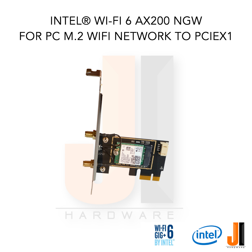 Intel® Wi-Fi 6 AX200 card for PC Pciex1 wifi network wireless lan + bluetooth v.5.1 dual band with 8 DB (มีการรับประกัน) - รูปที่ 2