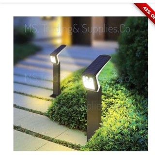 ไฟผนัง - หัวเสา Solar LED Motion Sensor 2สีในโคมเดียว 4W 440 lumens  IP65 SHINNING(TOSHIBA)ไฟผนังนอก SOLAR SHINING