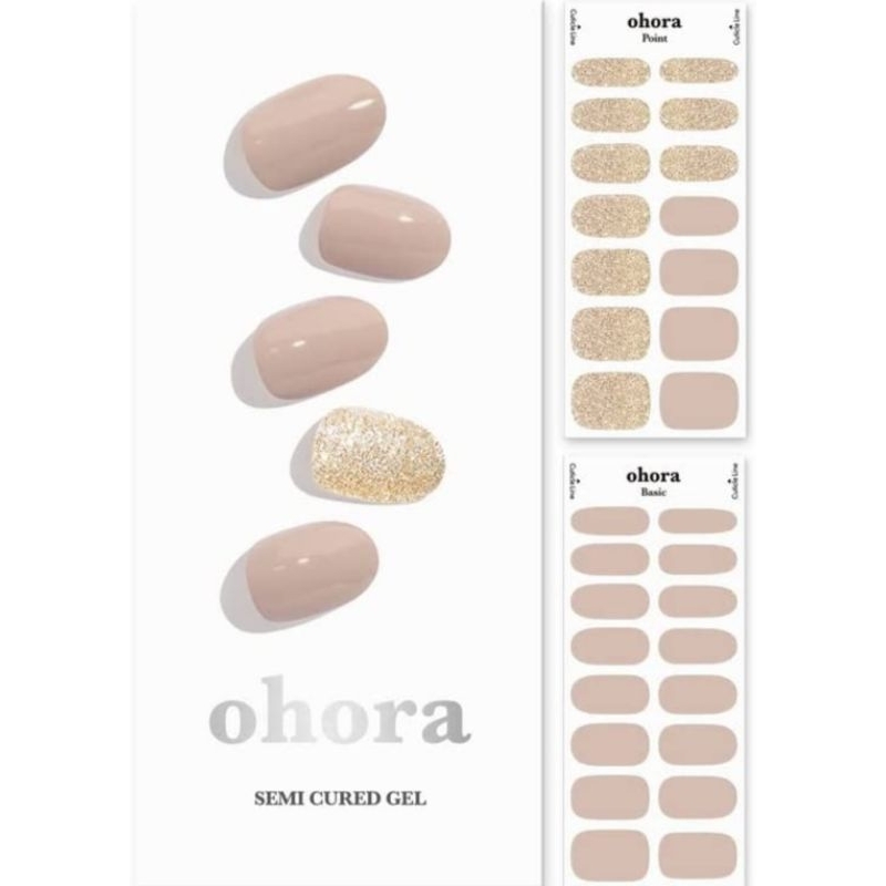 ohora [USA] เซ็ตทำเล็บเจลแบบสติ๊กเกอร์ สี N Nudist