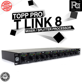 TOPP PRO TLINK 8 MIXER / SPLITTER PROCESSOR T-LINK8 TLINK8 ใช้กระจายสัญญาณ รวมสัญญาณ ท็อปโปร TLINK 8 T LINK 8 พีเอ ซาวด์