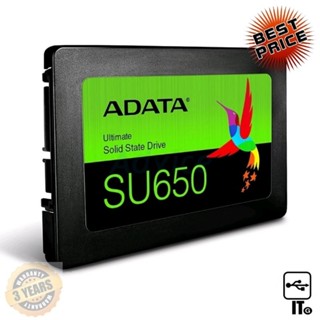 120 GB SSD SATA ADATA SU650 BLACK RETAIL (ASU650SS-120GT-R) ฮาร์ดดิส ฮาร์ดดิสก์ ฮาร์ดดิสก์ ประกัน 3Y