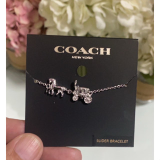 💚แท้💯 พร้อมส่ง💚สร้อยข้อมูล Coach 1748 Horse And Carriage Slider Bracelet