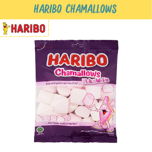 Haribo Chamallows Pink&White Party ฮาริโบ้ มาร์ชเมลโล่ มีให้เลือก 2 ขนาด 70,150กรัม