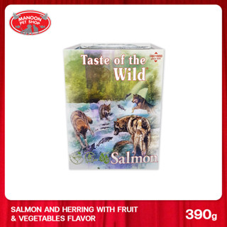 [7 PCS][MANOON] TASTE OF THE WILD Salmon&amp;Herring&amp;Fruit Vegetables เทสต์ ออฟ เดอะ ไวลด์ อาหารเปียก ชนิดถาด รสแซลมอน 390g