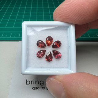 โกเมน (garnet) 5x3, 6x4, 7x5, 8x5, 9x6 มม. พลอยโกเมน สีแดงสวย เจียระไนเหลี่ยมสวย พลอยไม่มีตำหนิไฟเต็ม