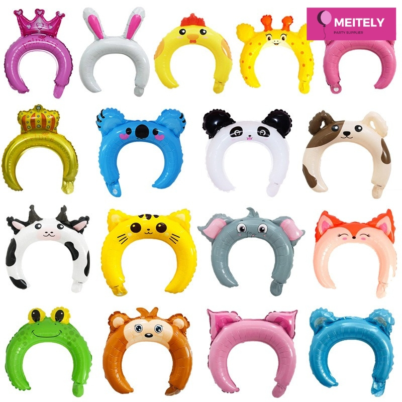 พร้อมส่ง ฟอยล์ลูกโป่งคาดผม ที่คาดผม ที่คาดหัว สินค้าตกแต่งปาร์ตี้
