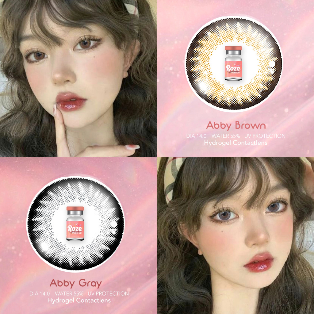 คอนแทคเลนส์ Hydrogel ลาย Abby (Roze)