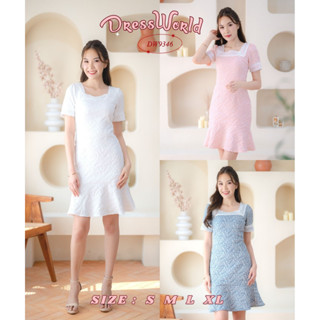 fairyangelstore - เดรสแจคกาดชายระบาย (DW9346) #พร้อมส่ง #เดรสทำงาน #เดรสแฟชั่น #เดรสสวย #เดรสน่ารัก #เดรสสั้น