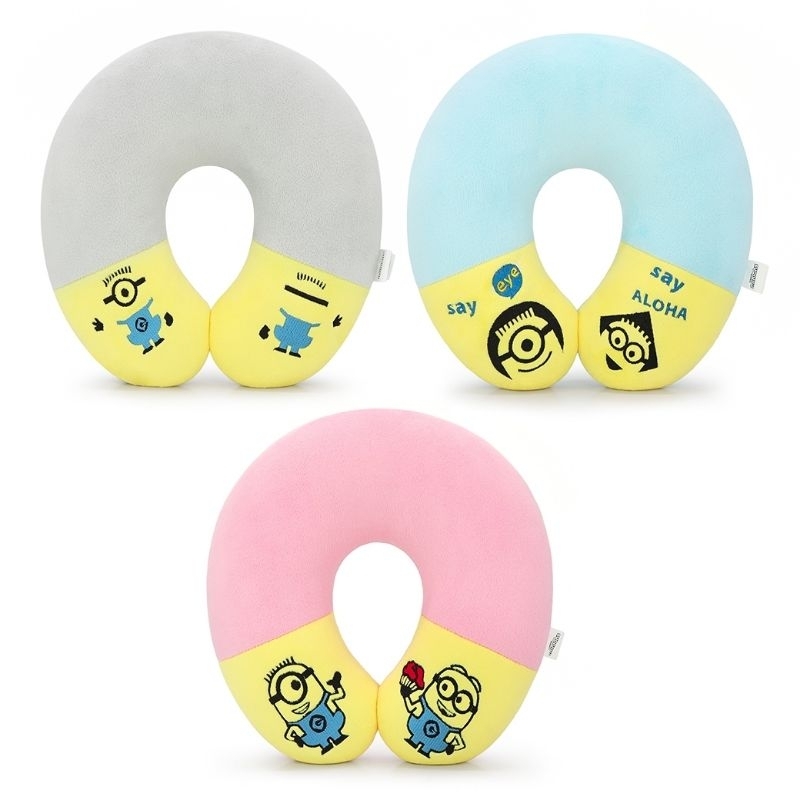 หมอนรองคอ มินเนี่ยน # Minion ของแท้! งานปักลายการ์ตูน Bello,Maybe,Icon พร้อมส่ง! แบรนด์ ILLUMINATION