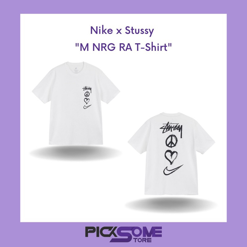(พร้อมส่ง) ของแท้ เสื้อยืด Nike x Stussy Logo ลายโลโก้