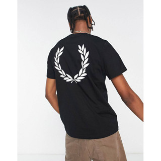 Fred Perry Back Laurel Wreath T-Shirt in Black