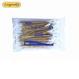 Longmed Cotton Stick Softip ไม้พันสำลี ขนาด S,M,L บรรจุ 100 ก้าน [1 ห่อ] DD 511X Cotton 100% ก้านยาว 6 นิ้ว