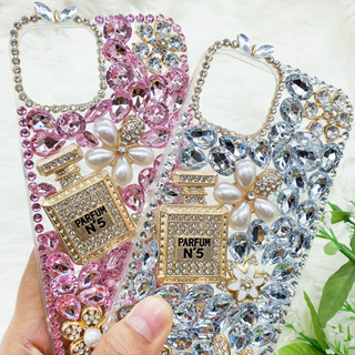 พร้อมส่ง!! เคสวีโว่ Y12Y17 Y02 Y02s Y21 Y22 V25 V27  เคสมือถือใส TPU ขอบนิ่ม ติดอะไหล่โลหะน้ำหอมดอกไม้ประดับเพชรคริสตัล