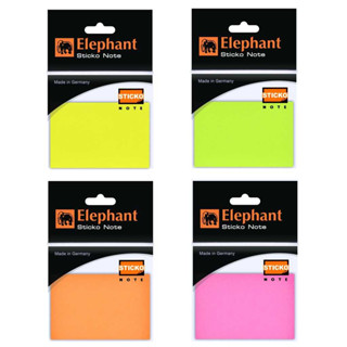 (USP)⚡ส่งไว⚡[12ห่อ/แพ็ค]   Elephant กระดาษโน๊ต ตราช้าง : ขนาด 2x3 นิ้ว สีนีออน