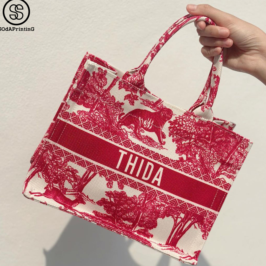 กระเป๋า Mini Book tote bag Forest Collection รหัส TFA00043-TFA00052 #ใส่ชื่อได้ #SOdAbag #SOdAPrintinG