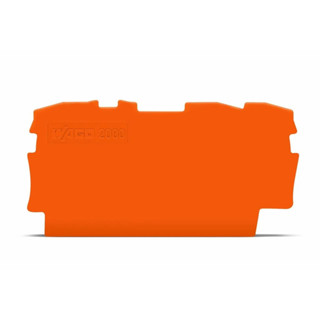 Wago End and intermediate plate 0.7 mm thick; orange แผ่นปิดคลอบเทอมินอล ขนาด 0.7มม. สีส้ม [2000-1392]