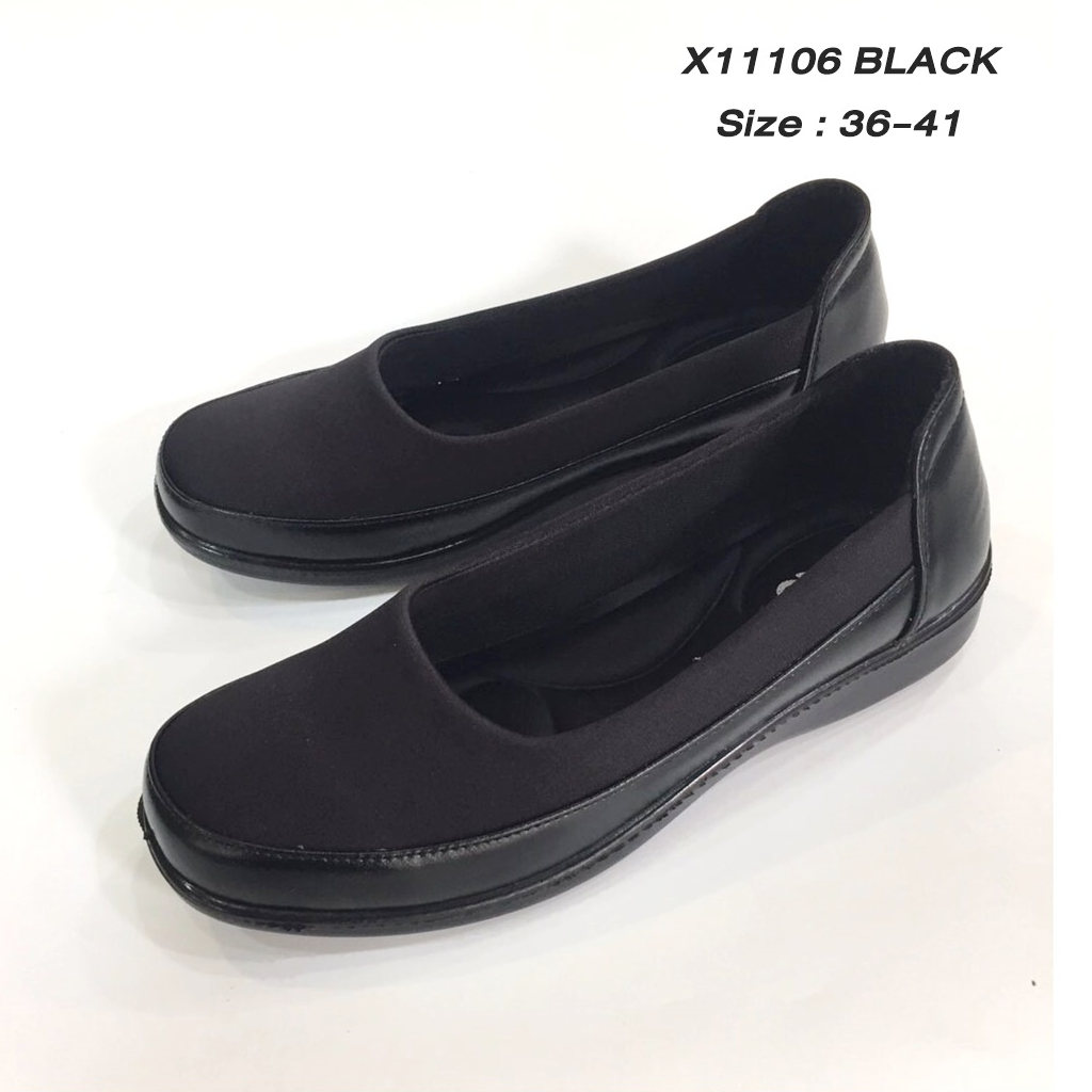 prettycomfort  รองเท้าคัชชูส้นเตี้ย  เพื่อสุขภาพหนังนิ่ม ส้นเตารีด oxxo พี้นสูง1นิ้ว ใส่สบาย X11106