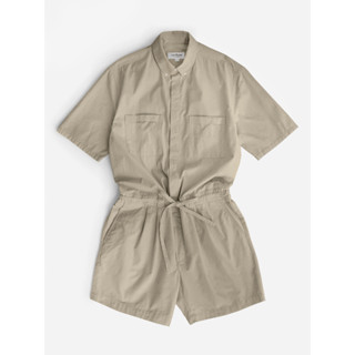 [JBB*] KHAKI COTTON SHORT BOILER SUIT เจบีบี ชุดบอยเลอร์แขนสั้น ชุดลำลอง ชุดลำลองผู้ชาย ผ้าคอตตอน เส้นใยธรรมชาติ สีกากี