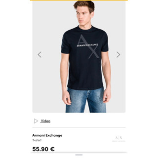 ARMANI EXCHANGE MEN T-SHIRT เสื้อยืด แขนส้้น ที-เชิ้ต สกรีน อาร์มานี่ เอ็กซ์เชนจ์ ผู้ชาย