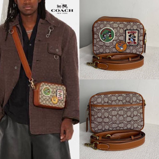 Coach Disney X Coach Flight Bag 19 In Signature Textile Jacquard With Patches