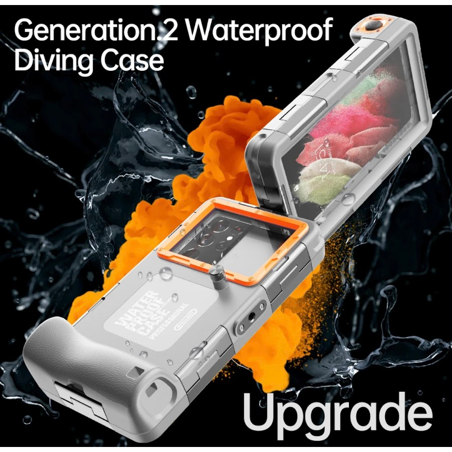 ใหม่อัพเกรด Shellbox GEN2 50ft/15M เคสดำน้ำแบบมืออาชีพกันน้ำ IP68สำหรับ Smart Phone ของแท้100%