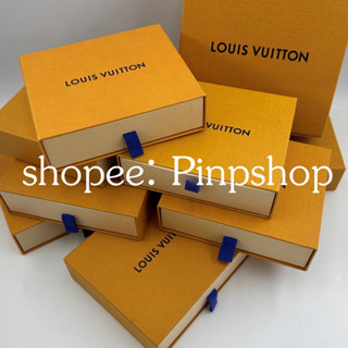 LV Louis Vuitton box กล่อง หลุยส์ วิตตอง กล่องกระดาษ ของแท้ สีส้ม กล่องแบรนด์เนม ใส่กระเป๋าสตางค์ เข็มขัด กล่องลิ้นชัก