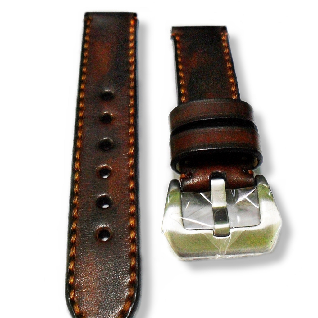 สายนาฬิกาข้อมือหนังแท้แฮนด์เมด 20 MM  ความยาวสาย 75 /125 mm (Classic_leather)