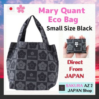 Eco Bag Mary Quant /My Bag Small Size (Black) Floral Daisy Ladies/Compact Bag/Shopping/Washing【Direct from Japan】