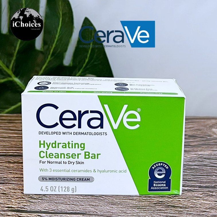 [CeraVe] Hydrating Cleanser Bar 128g 1 ก้อน เซราวี สบู่ทำความสะอาดผิวกายและผิวหน้าพร้อมครีมมอยซ์เจอไรเซอร์