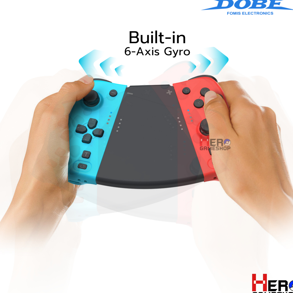 DOBE Joy-Con Double Motor Vibration สั่นแรง แถมฟรี Grip 2 ชิ้น / สายชาร์จ / Wake Up ได้