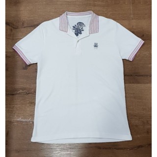 เสื้อโปโล Polo Shirt ยี่ห้อ Robotto by Nonsense สีขาว ของแท้ มือสอง Size M เอ็ม ผู้ชาย แขนจั๊ม