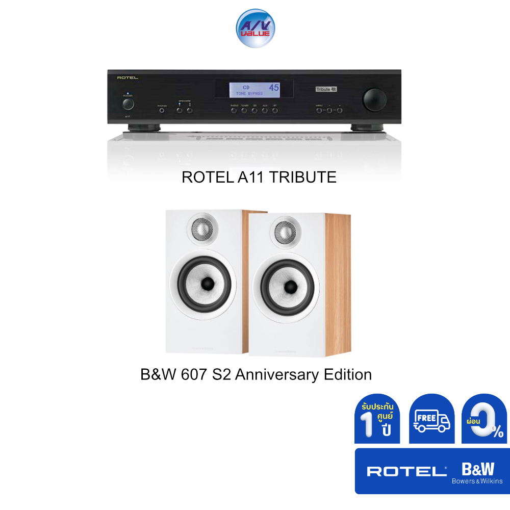 ROTEL A11 TRIBUTE + B&amp;W 607 S2 Anniversary Edition