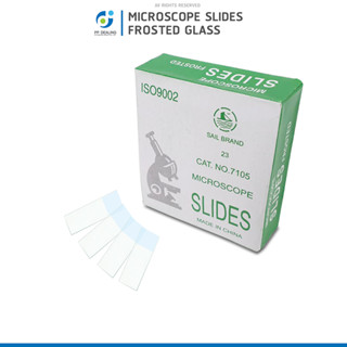 MiCroscope Slides Frosted 72 pcs Clear Glass Ground Edges 25.4 x 76.22 1mm-1.2mm Thick สไลด์ฝ้า