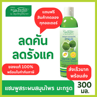 แชมพูมะกรูดลดรังแค สำหรับคนผมร่วง คันหนังศีรษะ 300 ml. code : PP060 By ภูมิพฤกษา