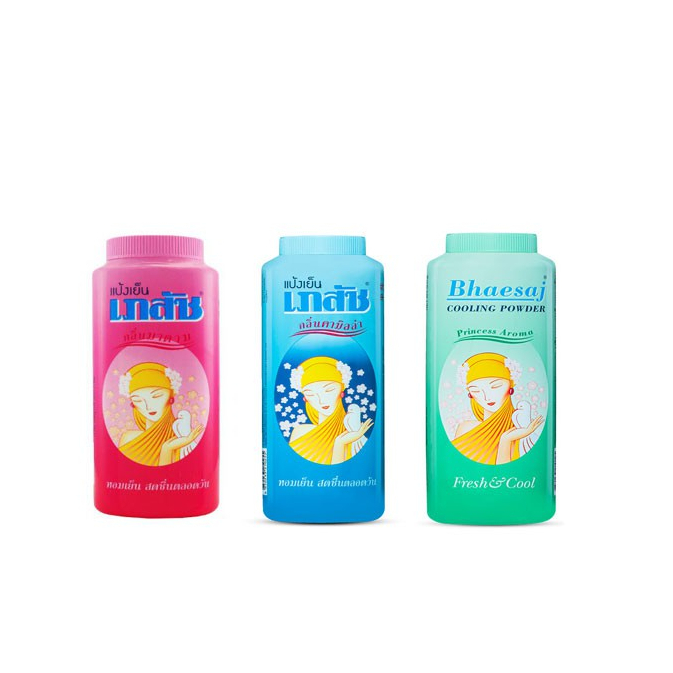 Bhaesaj cooling Powder แป้งเย็น เภสัช มี 4 ขนาด 50 กรัม / ขนาด 100 กรัม / ขนาด 200 กรัม 300 กรัม มี3