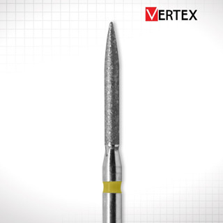 (VERTEX 1กล่อง5ตัว) Diamond Bur หัวกรอไดมอนด์ หัวกรอกากเพชร ทรง Flame – 863 Standard