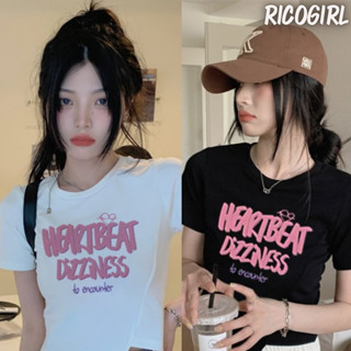 【RicoGirl】 *พร้อมส่ง* เสื้อครอปแขนสั้นสกรีนลาย ข้อความภาษาอังกฤษ วินเทจ #362 เสื้อครอป เสื้อยืด เสื้อ เสื้อแฟชั่น