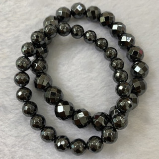 กำไลข้อมือหินนำโชค เฮมาไทต์ Hematite เจียเหลี่ยม หินแห่งความหนักแน่น